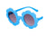 Cute Solid Color Round Frame Full Frame Kids Sunglasses