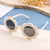 Cute Solid Color Round Frame Full Frame Kids Sunglasses