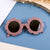 Cute Solid Color Round Frame Full Frame Kids Sunglasses