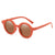 Cute Solid Color Tr Round Frame Full Frame Kids Sunglasses