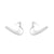 Cute Star Heart Shape Sterling Silver Plating Ear Studs 1 Pair