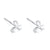 Cute Star Heart Shape Sterling Silver Plating Ear Studs 1 Pair