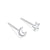 Cute Star Heart Shape Sterling Silver Plating Ear Studs 1 Pair