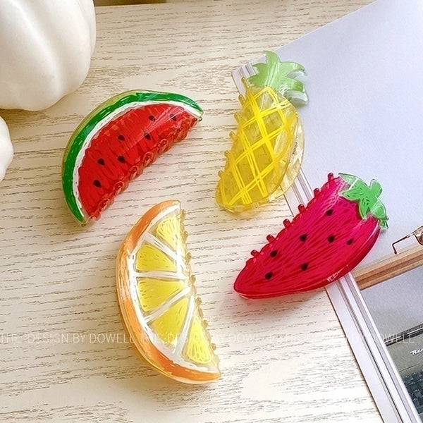 Cute Strawberry Pineapple Watermelon Arylic Hair Claws