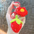 Cute Strawberry Yarn Women's Keychain