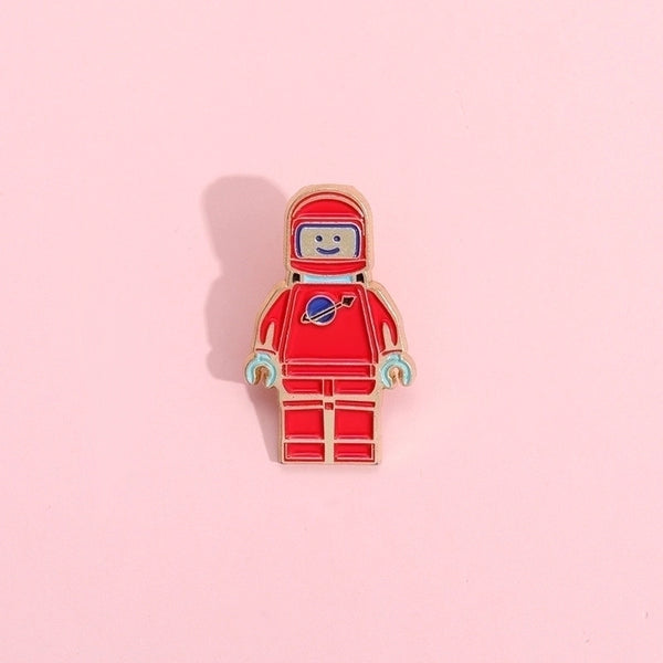 Cute Streetwear Pin Astronaut Alloy Stoving Varnish Unisex Brooches