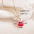 Cute Sweet Cartoon Character Stainless Steel Plating 18k Gold Plated Pendant Necklace