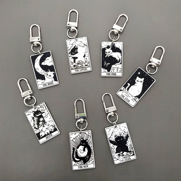 Cute Sweet Cat Arylic Alloy Bag Pendant Keychain