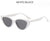 Cute Sweet Color Block Pc Cat Eye Clips Women's Sunglasses