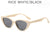 Cute Sweet Color Block Pc Cat Eye Clips Women's Sunglasses