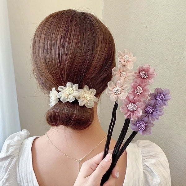 Cute Sweet Flower Cloth Hair Tie