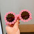 Cute Sweet Flower Pc Round Frame Full Frame Kids Sunglasses