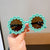 Cute Sweet Flower Pc Round Frame Full Frame Kids Sunglasses