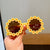 Cute Sweet Flower Pc Round Frame Full Frame Kids Sunglasses