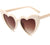 Cute Sweet Heart Shape Ac Special-shaped Mirror Clips Women's Sunglasses