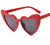 Cute Sweet Heart Shape Ac Special-shaped Mirror Clips Women's Sunglasses