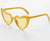 Cute Sweet Heart Shape Ac Special-shaped Mirror Clips Women's Sunglasses