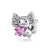 Cute Sweet Rabbit Bear Heart Shape Copper Plating Silver Plated Jewelry Accessories