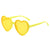 Cute Sweet Simple Style Heart Shape Pc Wayfarer Full Frame Women's Sunglasses