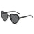 Cute Sweet Simple Style Heart Shape Pc Wayfarer Full Frame Women's Sunglasses