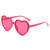 Cute Sweet Simple Style Heart Shape Pc Wayfarer Full Frame Women's Sunglasses