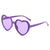 Cute Sweet Simple Style Heart Shape Pc Wayfarer Full Frame Women's Sunglasses