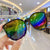 Cute Sweet Solid Color Ac Square Full Frame Kids Sunglasses