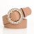 Cute Sweet Solid Color Pu Leather Alloy Plating Women's Leather Belts 1 Piece