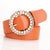 Cute Sweet Solid Color Pu Leather Alloy Plating Women's Leather Belts 1 Piece