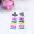 Cute Water Droplets Arylic Printing Women's Drop Earrings 1 Pair