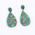 Cute Water Droplets Arylic Printing Women's Drop Earrings 1 Pair