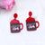 Cute Water Droplets Arylic Printing Women's Drop Earrings 1 Pair