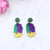 Cute Water Droplets Arylic Printing Women's Drop Earrings 1 Pair