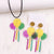 Cute Water Droplets Arylic Printing Women's Drop Earrings 1 Pair