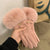 De Fluff Mouth Women's Gloves Warm Windproof Riding Fleece-lined Thickened Outdoor Winter Finger Gloves Wholesale