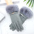 De Fluff Mouth Women's Gloves Warm Windproof Riding Fleece-lined Thickened Outdoor Winter Finger Gloves Wholesale