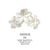 Design Frosted Artificial Flowers Hair Styling Clip  Three Flowers Hair Claw Back Head Hair Volume Multi-Plate Hair Clip