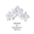 Design Frosted Artificial Flowers Hair Styling Clip  Three Flowers Hair Claw Back Head Hair Volume Multi-Plate Hair Clip