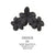 Design Frosted Artificial Flowers Hair Styling Clip  Three Flowers Hair Claw Back Head Hair Volume Multi-Plate Hair Clip