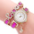 Diamond Love Bracelet Watch Fashion Pu Belt Circle Bracelet Watch Popular Watch Wholesale