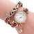 Diamond Love Bracelet Watch Fashion Pu Belt Circle Bracelet Watch Popular Watch Wholesale