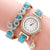 Diamond Love Bracelet Watch Fashion Pu Belt Circle Bracelet Watch Popular Watch Wholesale