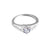 Heart Alloy Plating Artificial Gemstones Women'S Diamond Ring