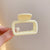 Dopamine Small Square Hairpin Korean  New Medium Square Grab Clip Back Head Shark Clip Hairpin Hair Accessories