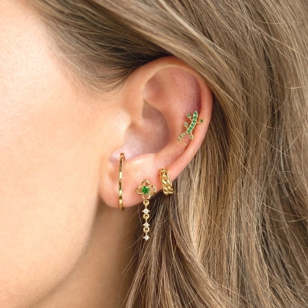 Ear Cartilage Rings & Studs Animal Brass Gem