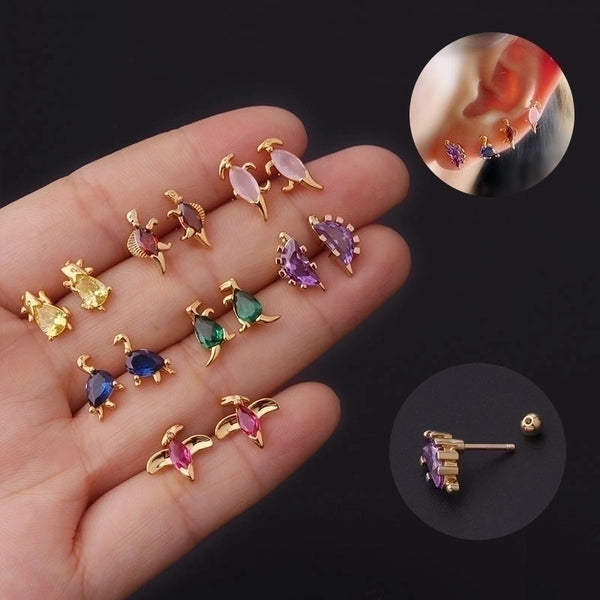 Ear Cartilage Rings & Studs Fashion Animal 316L Stainless Steel  Copper Plating