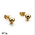 Geometric Titanium Steel No Inlaid 18K Gold Plated Earrings Ear Studs