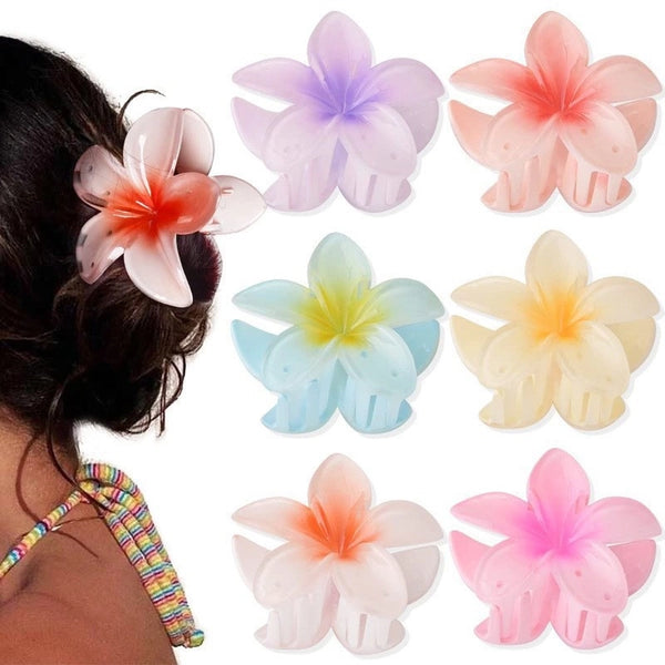 Egg Flower Grab Clip Advanced Gradient Flower Large Grab Clip Hair Accessories Super Fairy Head Disc Hair Headwear Shark Clip