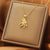 Elegant Animal Maple Leaf Heart Shape Titanium Steel Plating Inlay Zircon Pendant Necklace