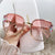 Elegant Basic Flower Ac Special-shaped Mirror Diamond Frameless Women's Sunglasses